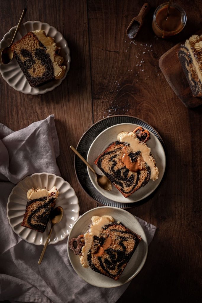 Chocolate Caramel Loaf Cake - Lou Carruthers Food Photographer