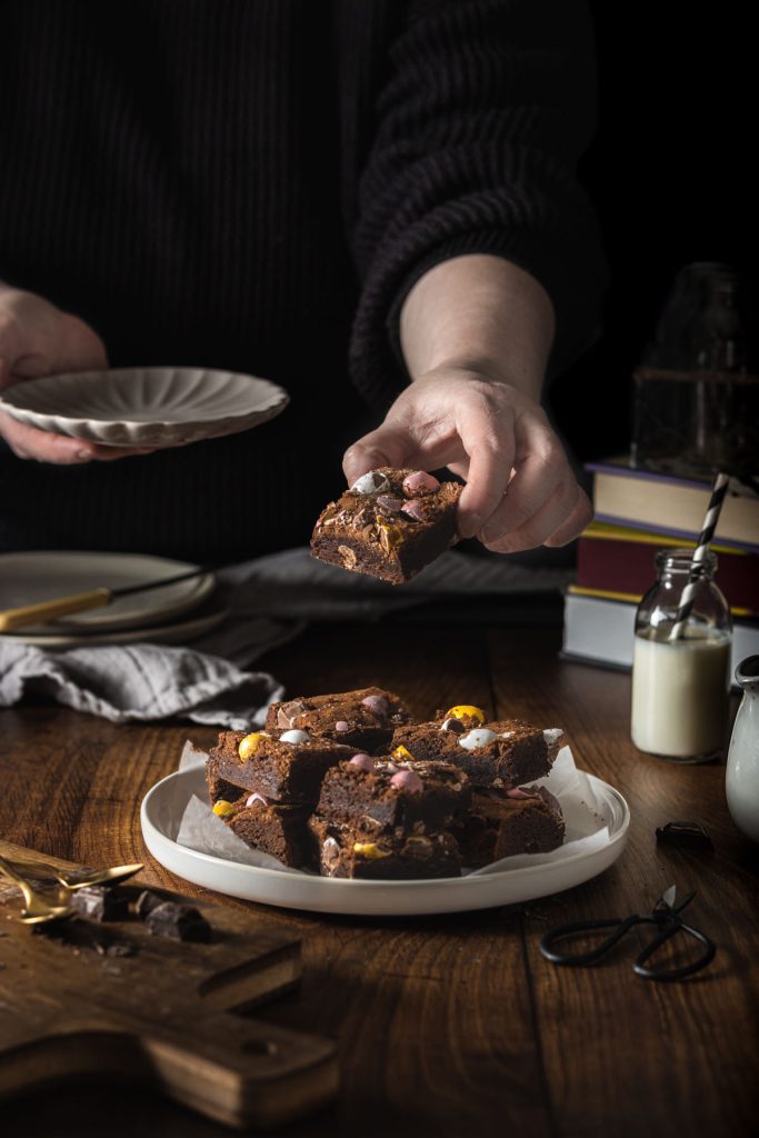 Mini Egg Brownies - Lou Carruthers Food Photographer