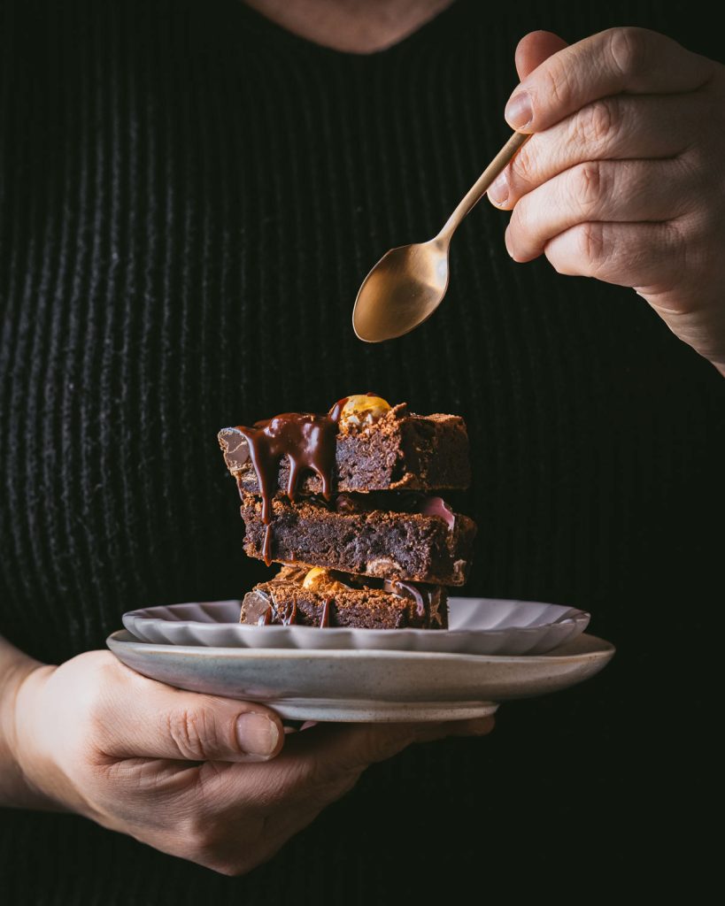 Mini Egg Brownies - Lou Carruthers Food Photographer