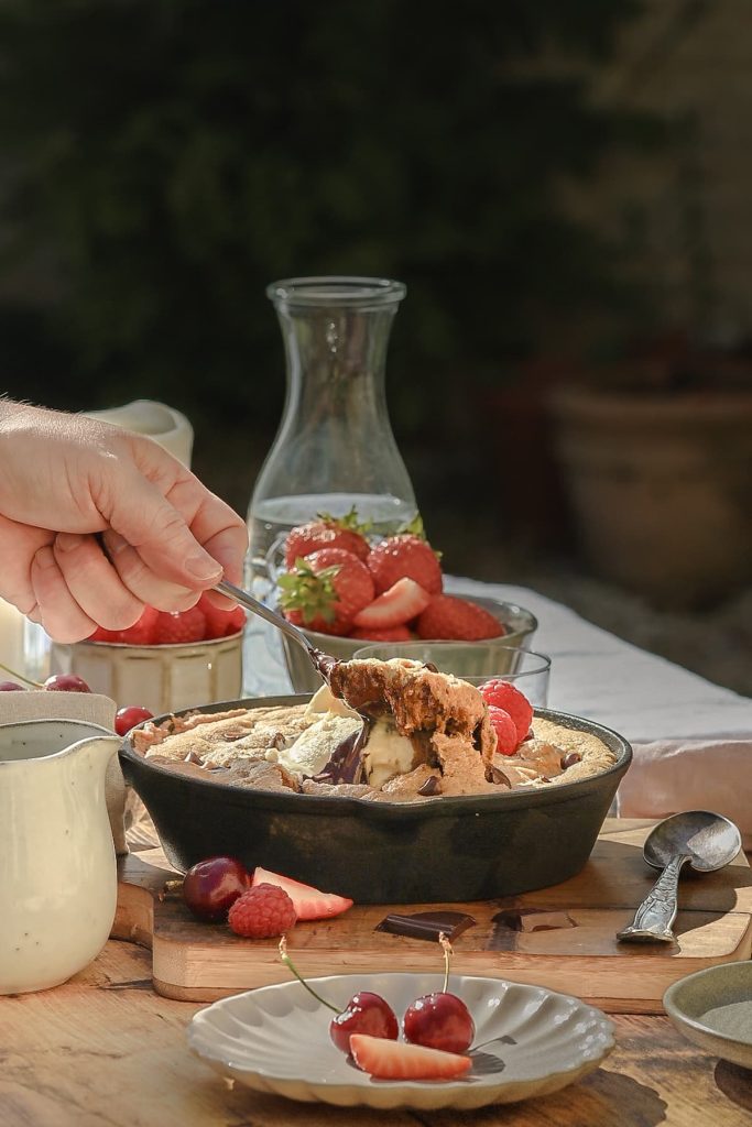Kenwood UK Chocolate Chip Skillet Cookie - Lou Carruthers Photography - Cotswold Food Photographer